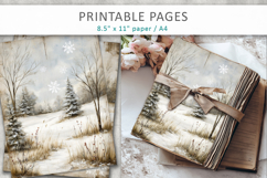 winter junk journal, printable pages Product Image 5