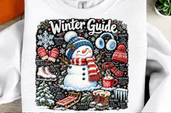 Winter Guide Snowman PNG | Cozy Winter Accessories Christmas Product Image 2