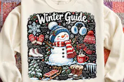 Winter Guide Snowman PNG | Cozy Winter Accessories Christmas Product Image 4