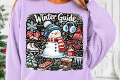 Winter Guide Snowman PNG | Cozy Winter Accessories Christmas Product Image 5