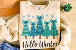 Hello Winter PNG, Christmas PNG, Coquette Winter PNG, Cozy Product Image 4