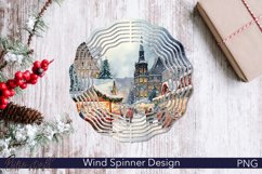 Christmas Market Wind Spinner | Winter Holidays Sublimation Product Image 1