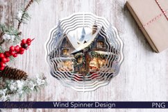 Watercolor Christmas Market Wind Spinner | Winter Holidays Product Image 1