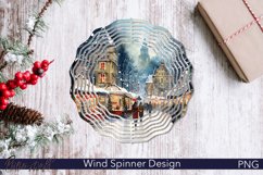 Christmas Market Wind Spinner | Winter Holidays PNG Product Image 1