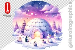Winter House Clipart - PNG File Product Image 1
