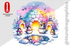 Winter House Clipart - PNG File Product Image 1