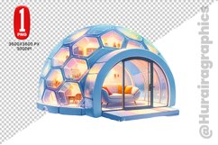 Winter House Clipart - PNG File Product Image 1