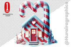 Winter House Clipart - PNG File Product Image 1
