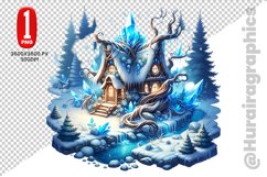 Winter House Clipart - PNG File Product Image 1