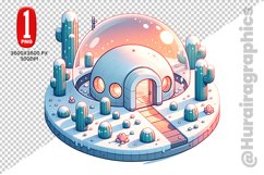 Winter House Clipart - PNG File Product Image 1