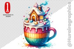 Winter House Clipart - PNG File Product Image 1