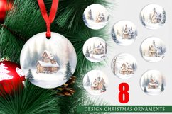 Christmas Ornaments Watercolor Texture Winter House Product Image 1