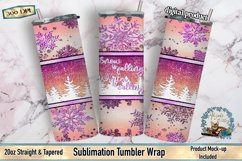 Tumbler wrap, winter is calling, snowflake sublimation