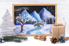 Winter Landscape Watercolor Cliparts Product Image 7