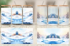 Winter Landscape Glass Can Wraps Product Image 5