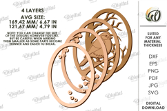 Winter Layered Decor Laser Cut. Wall decor SVG Product Image 2