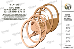 Winter Layered Decor Laser Cut. Wall decor SVG Product Image 2