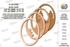 Winter Layered Decor Laser Cut. Wall decor SVG Product Image 2