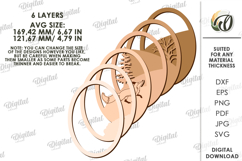 Winter Layered Decor Laser Cut. Wall decor SVG Product Image 2
