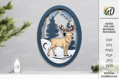 Winter Layered Decor Laser Cut. Wall decor SVG Product Image 1