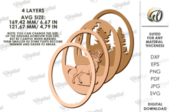 Winter Layered Decor Laser Cut. Wall decor SVG Product Image 2
