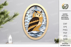 Winter Layered Decor Laser Cut. Wall decor SVG Product Image 1