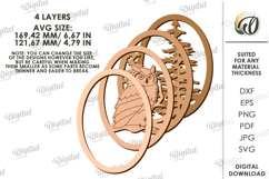 Winter Layered Decor Laser Cut. Wall decor SVG Product Image 2
