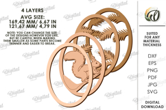 Winter Layered Decor Laser Cut. Wall decor SVG Product Image 2