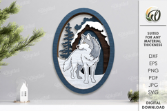 Winter Layered Decor Laser Cut. Wall decor SVG Product Image 1