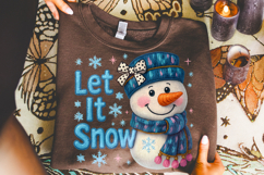 Christmas Snowman PNG, Winter PNG, Holiday PNG, Let it Snow Product Image 1