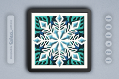 Winter Mandala Snowflake Layered Papercut Product Image 1