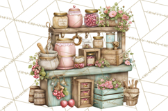 Winter Market Stall Clipart, Cozy Winter Market PNG Product Image 2