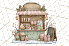 Winter Market Stall Clipart, Cozy Winter Market PNG Product Image 3