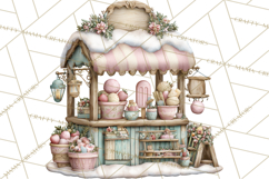 Winter Market Stall Clipart, Cozy Winter Market PNG Product Image 5