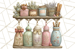 Winter Market Stall Clipart, Cozy Winter Market PNG Product Image 2