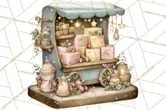 Winter Market Stall Clipart, Cozy Winter Market PNG Product Image 2