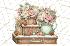 Winter Market Stall Clipart, Cozy Winter Market PNG Product Image 3