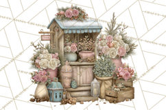 Winter Market Stall Clipart, Cozy Winter Market PNG Product Image 4