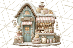 Winter Market Stall Clipart, Cozy Winter Market PNG Product Image 5
