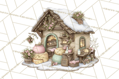 Winter Market Stall Clipart, Cozy Winter Market PNG Product Image 2