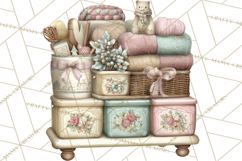 Winter Market Stall Clipart, Cozy Winter Market PNG Product Image 3
