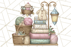 Winter Market Stall Clipart, Cozy Winter Market PNG Product Image 2