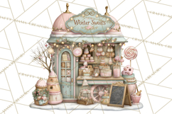 Winter Market Stall Clipart, Cozy Winter Market PNG Product Image 5