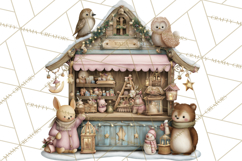 Winter Market Stall Clipart, Cozy Winter Market PNG Product Image 2