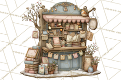 Winter Market Stall Clipart, Cozy Winter Market PNG Product Image 4