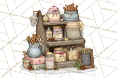 Winter Market Stall Clipart, Cozy Winter Market PNG Product Image 2