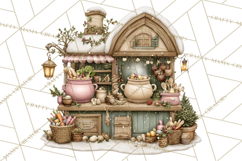 Winter Market Stall Clipart, Cozy Winter Market PNG Product Image 4