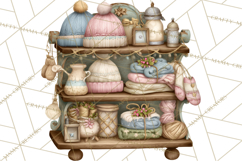 Winter Market Stall Clipart, Cozy Winter Market PNG Product Image 5