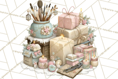 Winter Market Stall Clipart, Cozy Winter Market PNG Product Image 3