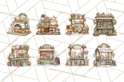 Winter Market Stall Clipart, Cozy Winter Market PNG Product Image 6